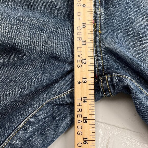 Sean John Jeans Men‎ 34Wx33L Blue Relaxed Straight High Rise Distressed Denim - Picture 11 of 15